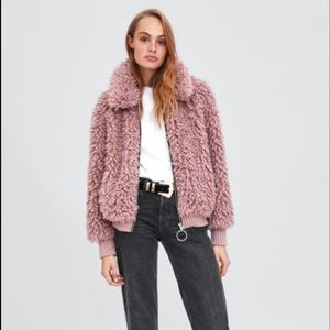 Faux Shearling Bomber